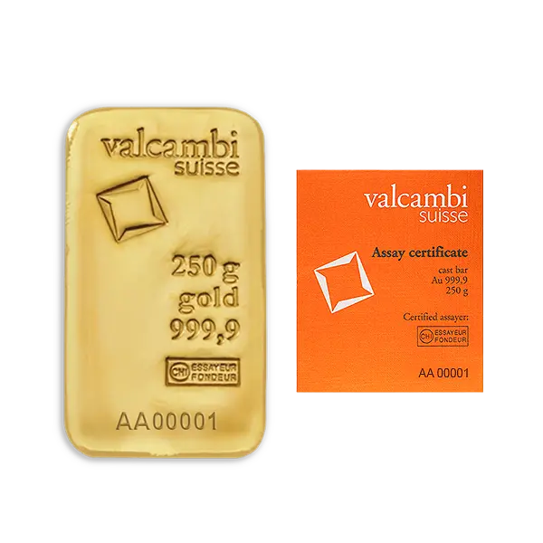 250 grams cast Gold Bar