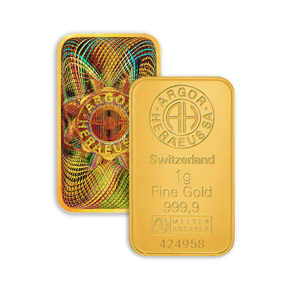 1 gram Kinebar Gold Bar